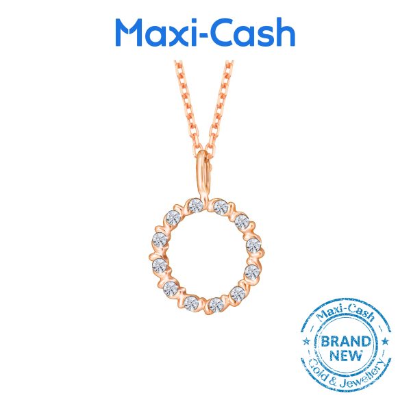 Diamond Dazzling Halo Pendant in 14K Rose Gold