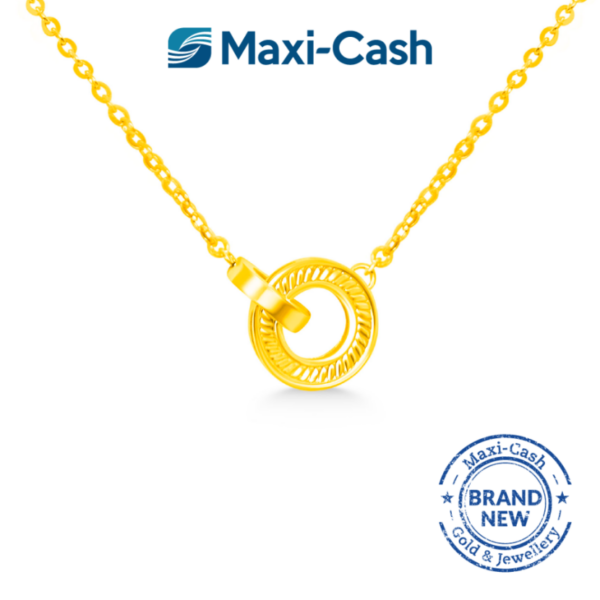 Infinity Link Necklace in 916 Gold