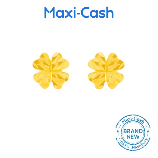 Clover Earrings in 916 Gold