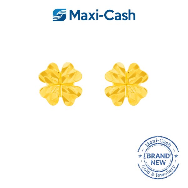 Clover Earrings in 916 Gold