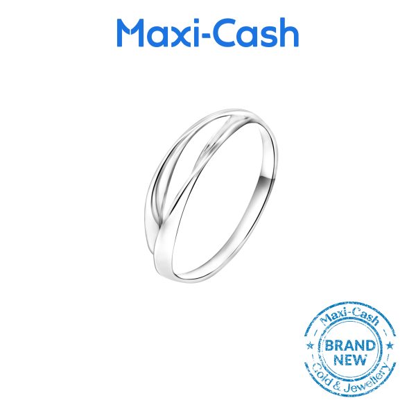 Dual Band Elegance Ring in 18K White Gold