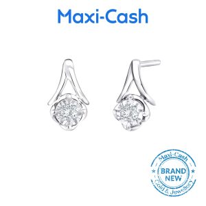 Diamond Starlite Earrings in 18K White Gold