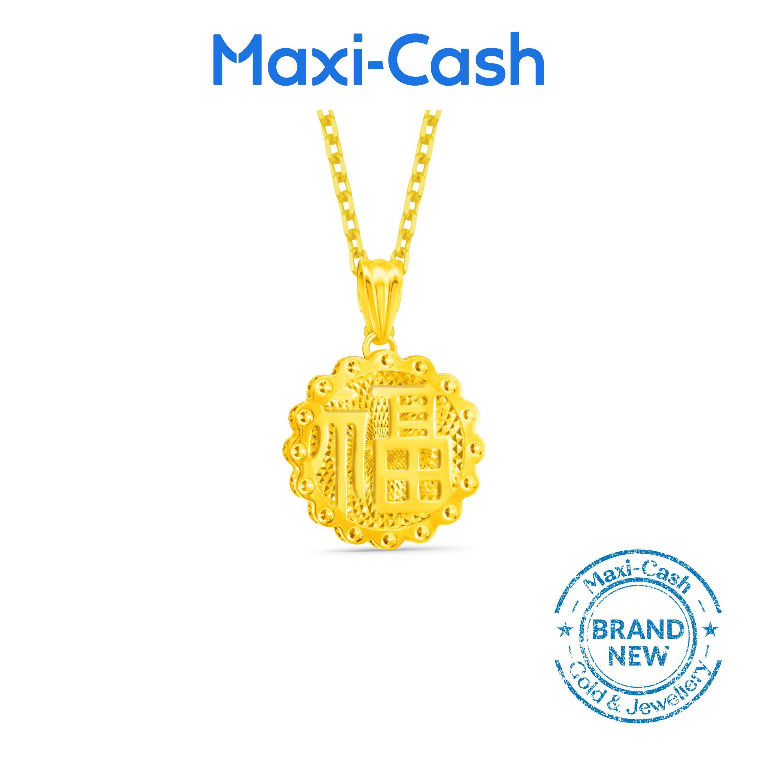 Golden Fortune Pendant in 916 Gold
