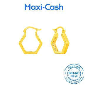 Golden Geometry Earrings in 916 Gold