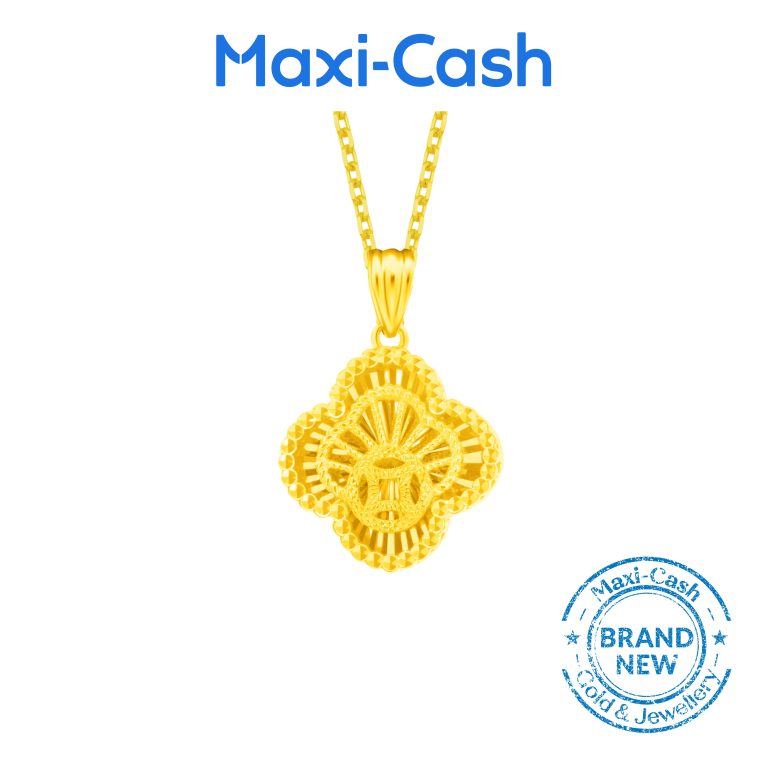 Opulent Bloom Pendant in 916 Gold