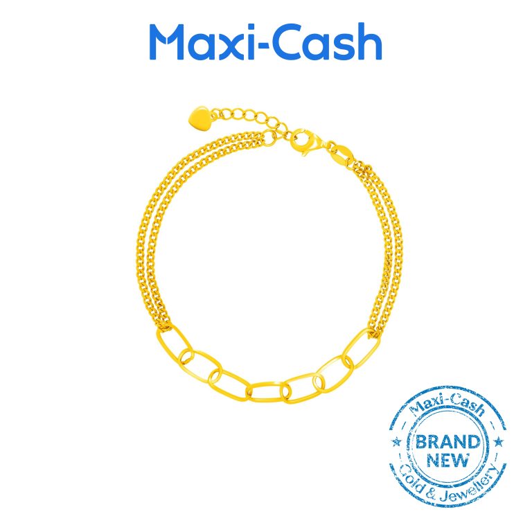 Double Chain Bracelet in 916 Gold