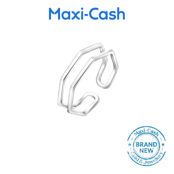 Dual Band Elegance Ring in 18K White Gold