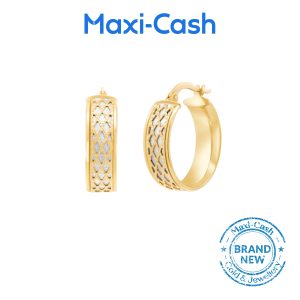 Seraphic Hoops Earrings in 18K Yellow Gold Design 3