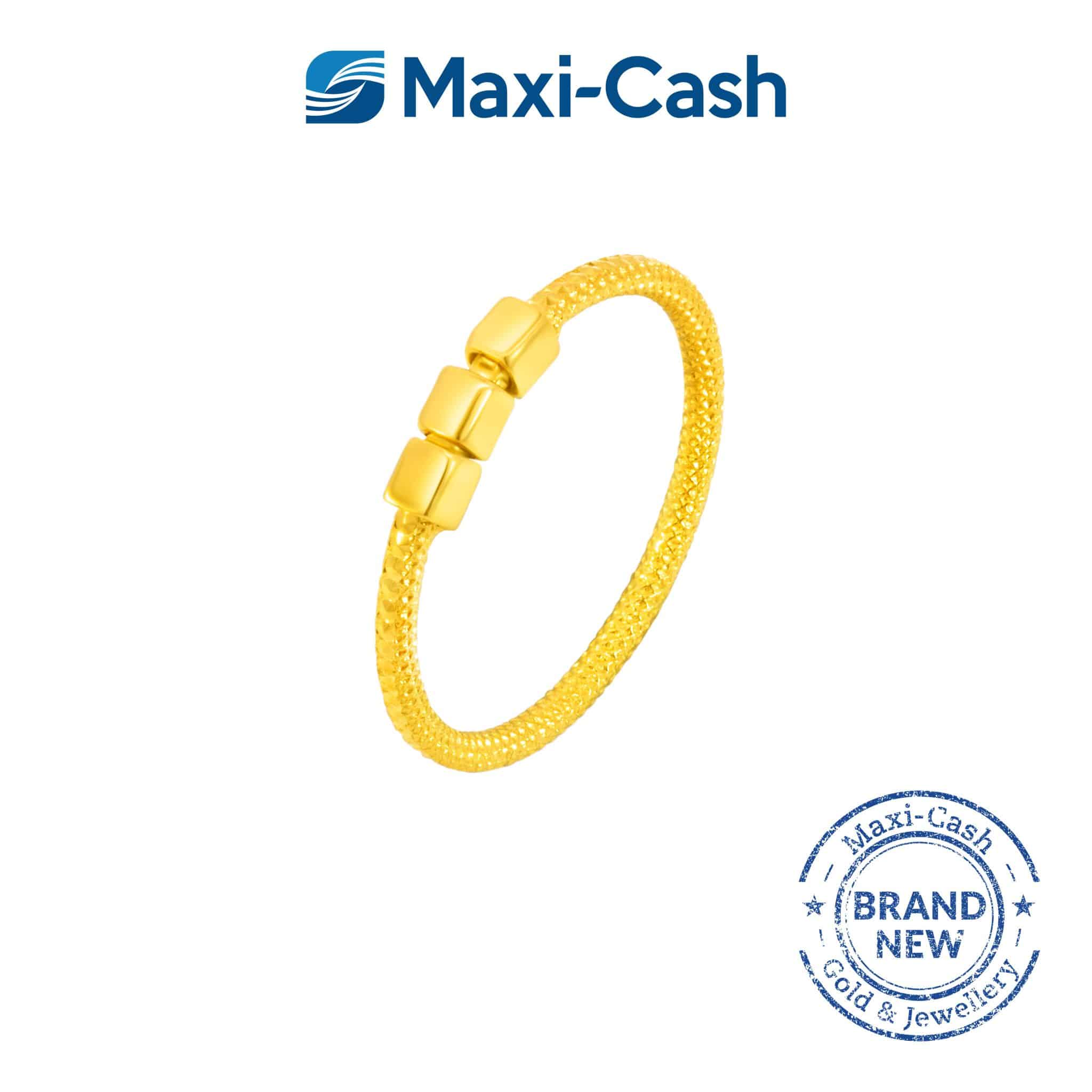 Geometric Cubic Gold Ring in 999 Gold Maxi Cash
