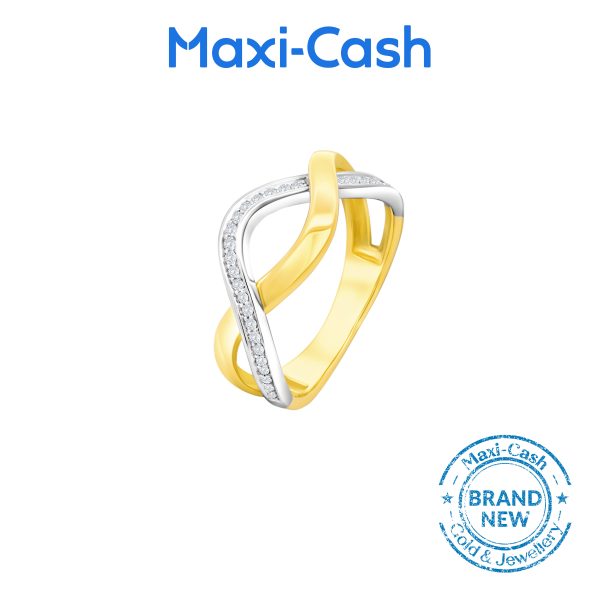 Eternal Twirl Diamond Ring in 14K Yellow Gold