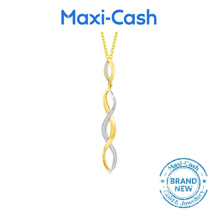 Diamond Eternal Twirl Pendant in 14K Yellow Gold