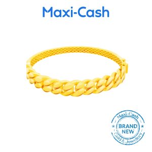 Cuban Link Bangle in 916 Gold