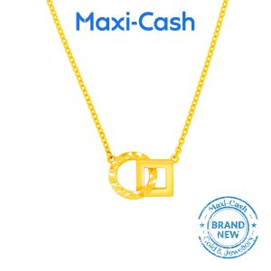 Infinity Link Shapes Necklace in 916 Gold