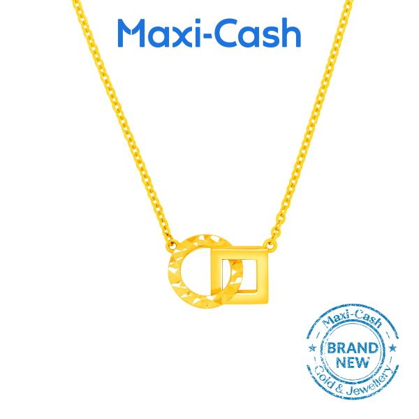 Infinity Link Shapes Necklace in 916 Gold