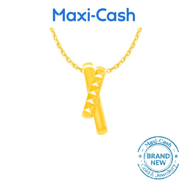 Criss Cross Pendant in 916 Gold