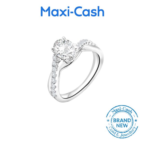 True Carat Diamond Nuevo Demure Ring in 18K White Gold