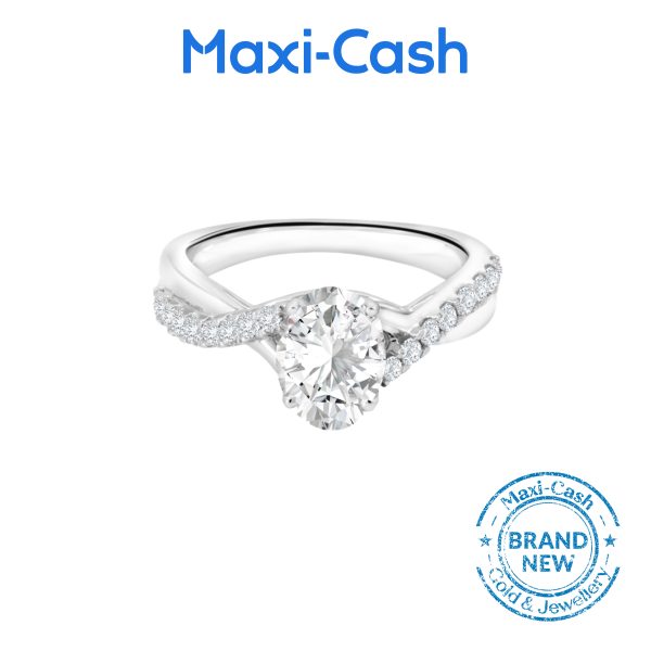 True Carat Diamond Nuevo Demure Ring in 18K White Gold - Image 2