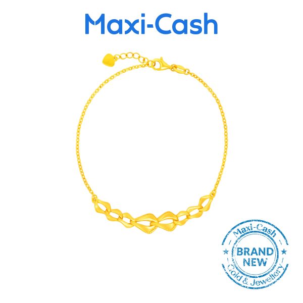 Gold Interlace Bracelet in 916 Gold