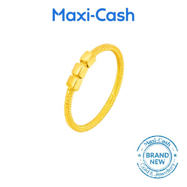 Geometric Cubic Gold Ring in 999 Gold