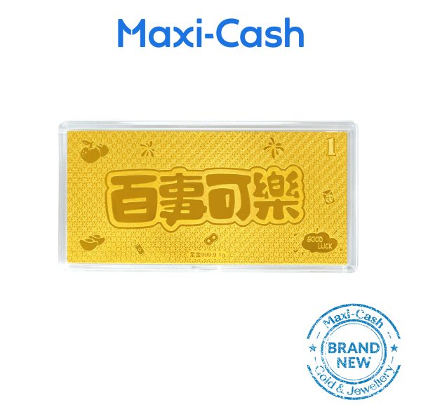 Everlasting Happiness Gold Bar in 999 Gold
