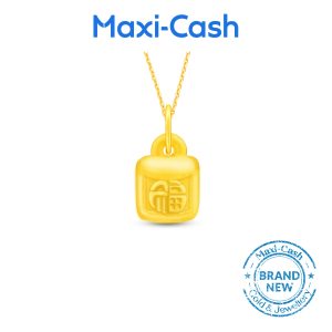 Prosperity Fu Bag Pendant in 999 Gold