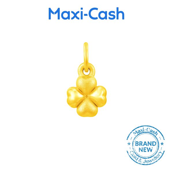 Four Leaf Clover Pendant in 999 Gold - Image 2