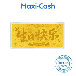 Happy Birthday Gold Bar in 999 Gold