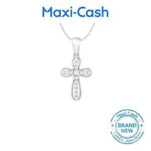 Diamond Glimmering Grace Pendant in 18K White Gold (16D – 0.14)