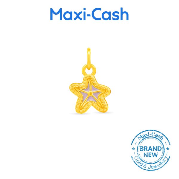 Enchanting Starfish Fantasi Charm in 999 Gold - Image 2