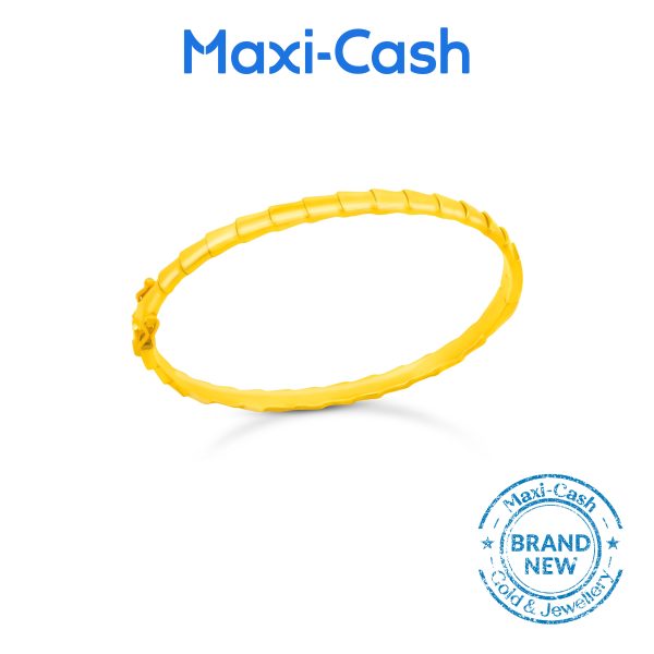 Serpent Elegance Bangle in 916 Gold