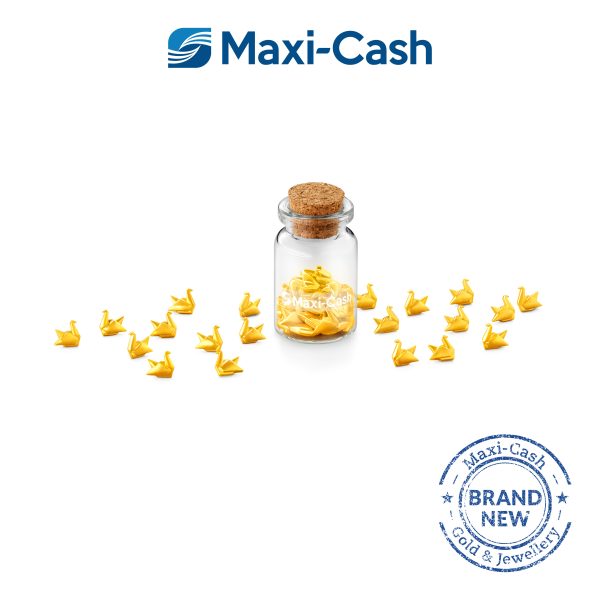 1gm Petite Crane (Gold Bean) in 999 Gold [Bundle of 3 - Bottle Included] - Image 2