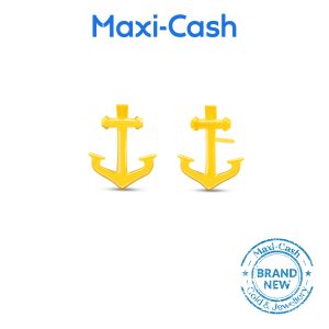 Golden Anchor Earrings in 916 Gold