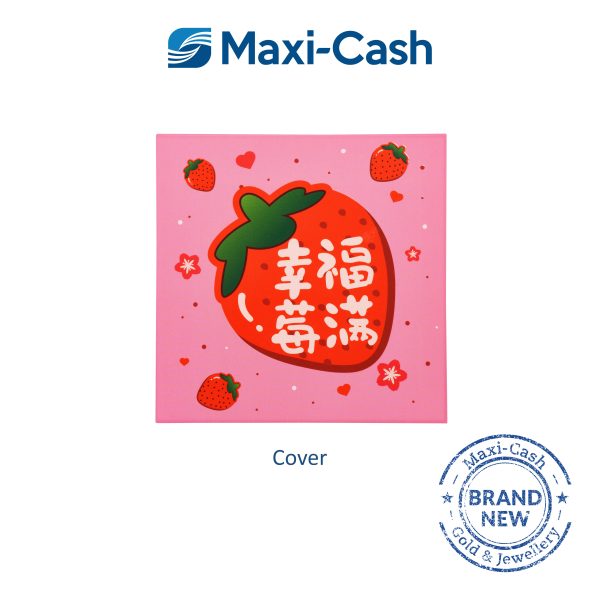 Lucky Fruits Strawberry Gold Keychain in 999 Gold - Image 2