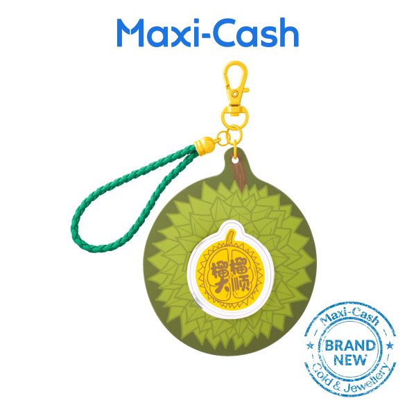 Lucky Fruits Durian Gold Keychain in 999 Gold