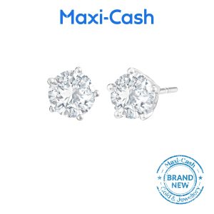 True Carat Diamond Nuevo Enchant Earrings in 18K White Gold