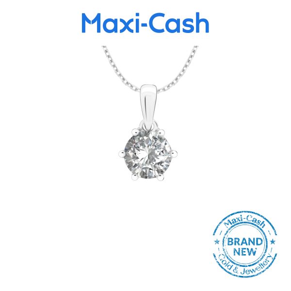 True Carat Enchant Pendant in 18K White Gold