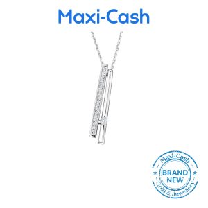 Diamond Horizon Twin Pendant in 14K White Gold