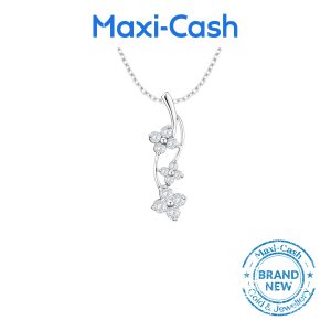 Ethereal Flight Diamond Pendant in 18K White Gold