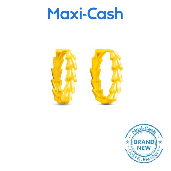 Laurel Wreath Earrings in 916 Gold