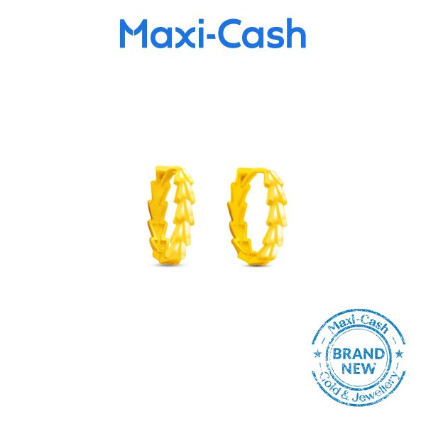 Laurel Wreath Earrings in 916 Gold
