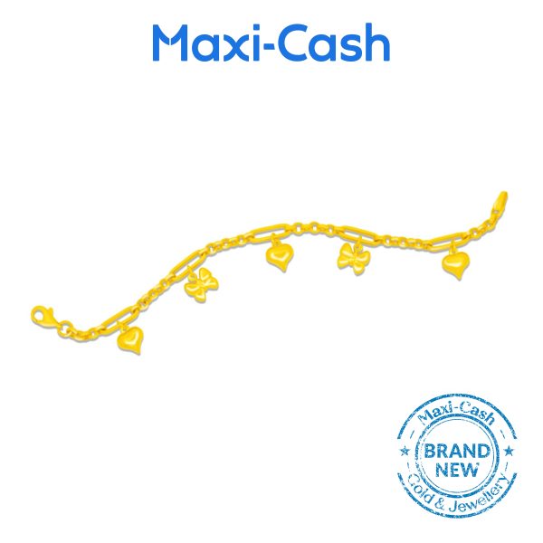 Fluttering Affection Bracelet in 916 Gold