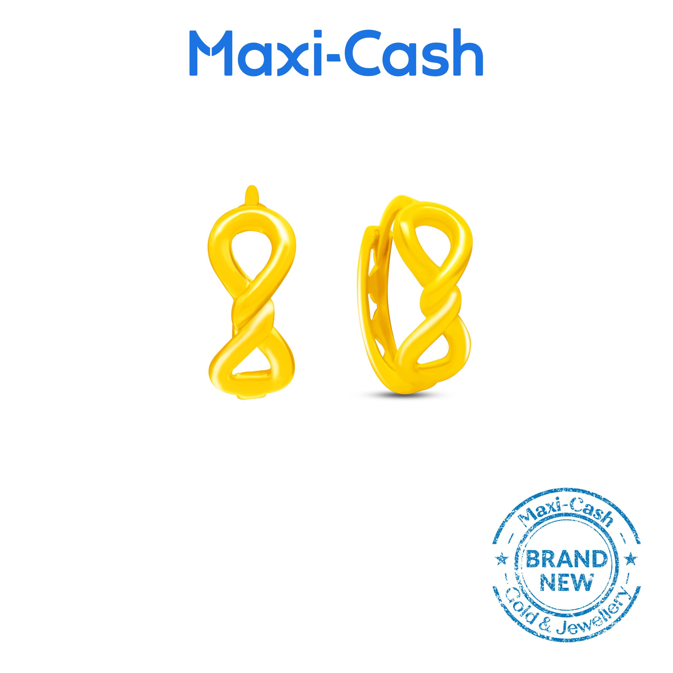 Infinity Knots Earrings in 916 Gold
