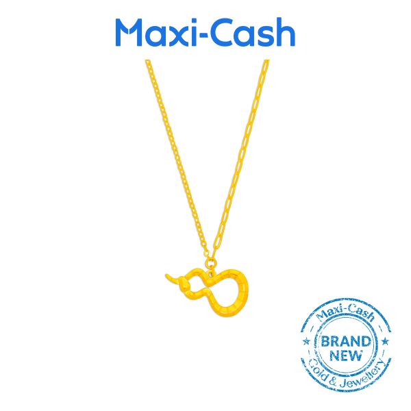 Infinity Serpent Necklace in 999 Gold