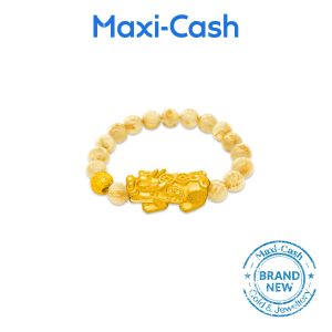 Golden Pixiu Bracelet (Golden Rutile) in 999 Gold