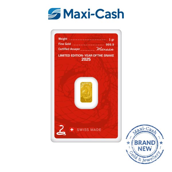 Year of the Snake Heraeus Gold Bar (1gm) in 999 Gold - Image 2