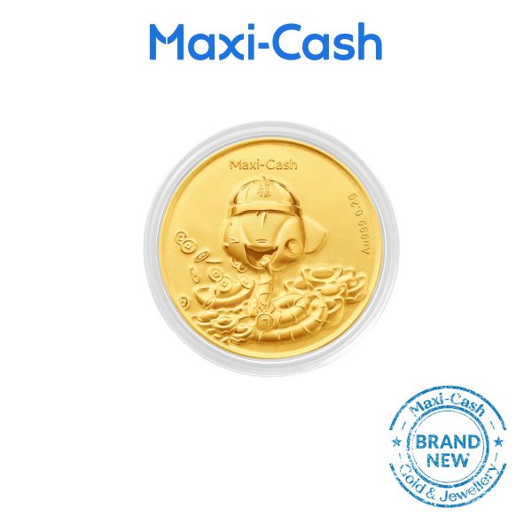 MediaCorp 嘻哈蛇 Xī Hā Shé 999 Pure Gold Coin (Round) in 999 Gold