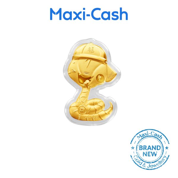 MediaCorp 嘻哈蛇 Xī Hā Shé 999 Pure Gold Coin (Snake-Shape) in 999 Gold