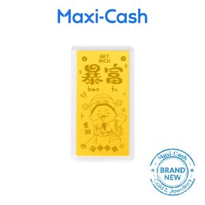 Fortune Flowing from All Corners Gold Bar in 999 Gold