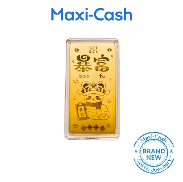 Fortune Coming From All Corners (Snake) Gold Bar in 999 Gold