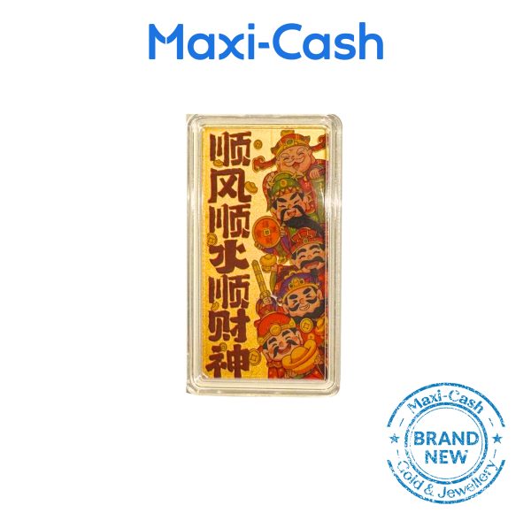 Cai Shen Blessing Gold Bar in 999 Gold